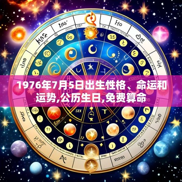 1976年7月5日出生性格、命运和运势,公历生日,免费算命