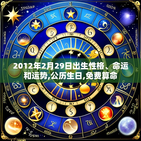 2012年2月29日出生性格、命运和运势,公历生日,免费算命