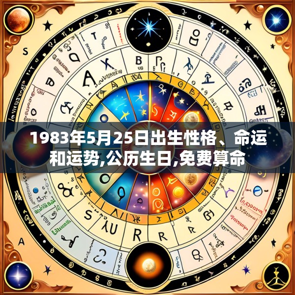 1983年5月25日出生性格、命运和运势,公历生日,免费算命