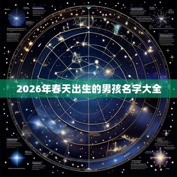 2026年春天出生的男孩名字大全