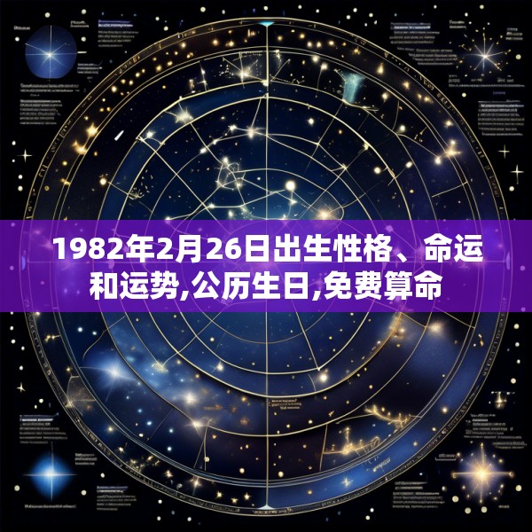 1982年2月26日出生性格、命运和运势,公历生日,免费算命