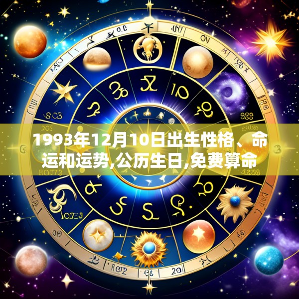 1993年12月10日出生性格、命运和运势,公历生日,免费算命