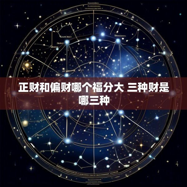 正财和偏财哪个福分大 三种财是哪三种