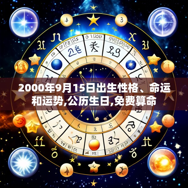 2000年9月15日出生性格、命运和运势,公历生日,免费算命