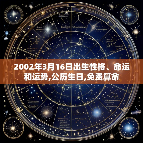 2002年3月16日出生性格、命运和运势,公历生日,免费算命