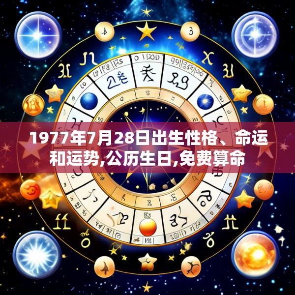 1977年7月28日出生性格、命运和运势,公历生日,免费算命