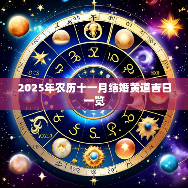 2025年农历十一月结婚黄道吉日一览