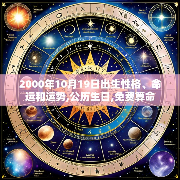 2000年10月19日出生性格、命运和运势,公历生日,免费算命
