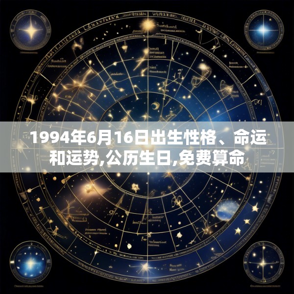 1994年6月16日出生性格、命运和运势,公历生日,免费算命