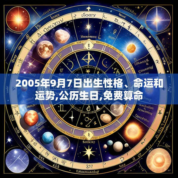 2005年9月7日出生性格、命运和运势,公历生日,免费算命