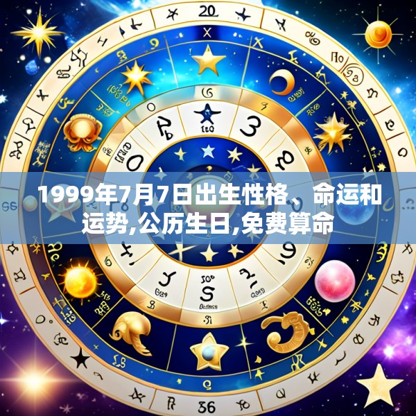 1999年7月7日出生性格、命运和运势,公历生日,免费算命
