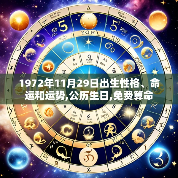 1972年11月29日出生性格、命运和运势,公历生日,免费算命