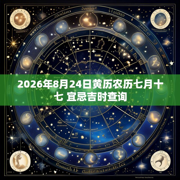 2026年8月24日黄历农历七月十七 宜忌吉时查询