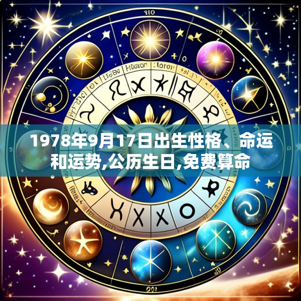 1978年9月17日出生性格、命运和运势,公历生日,免费算命