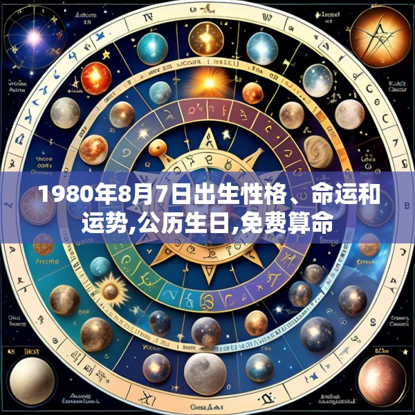 1980年8月7日出生性格、命运和运势,公历生日,免费算命