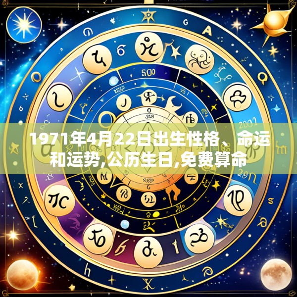 1971年4月22日出生性格、命运和运势,公历生日,免费算命