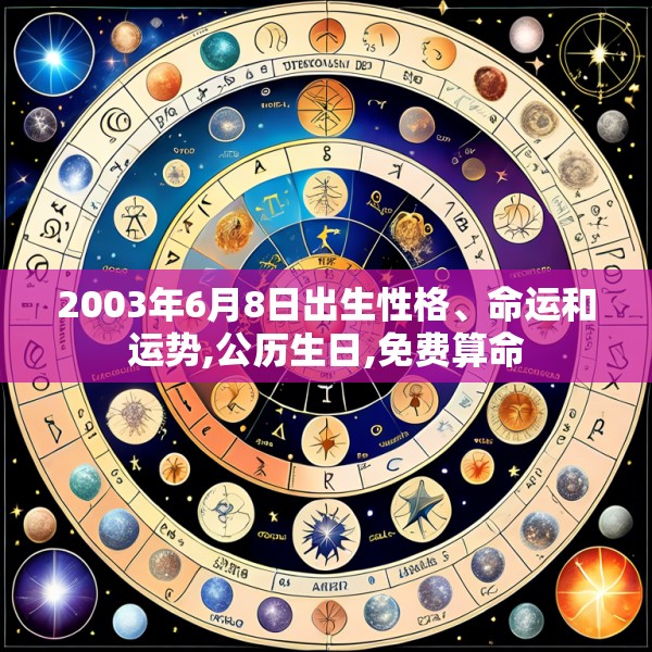 2003年6月8日出生性格、命运和运势,公历生日,免费算命