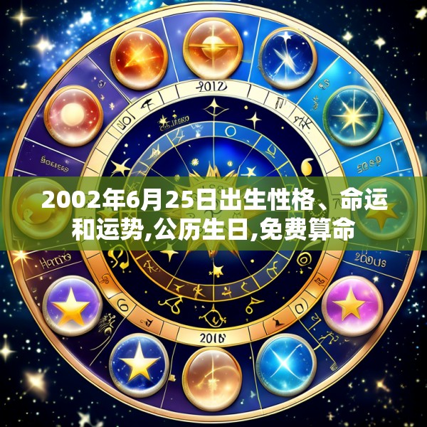 2002年6月25日出生性格、命运和运势,公历生日,免费算命