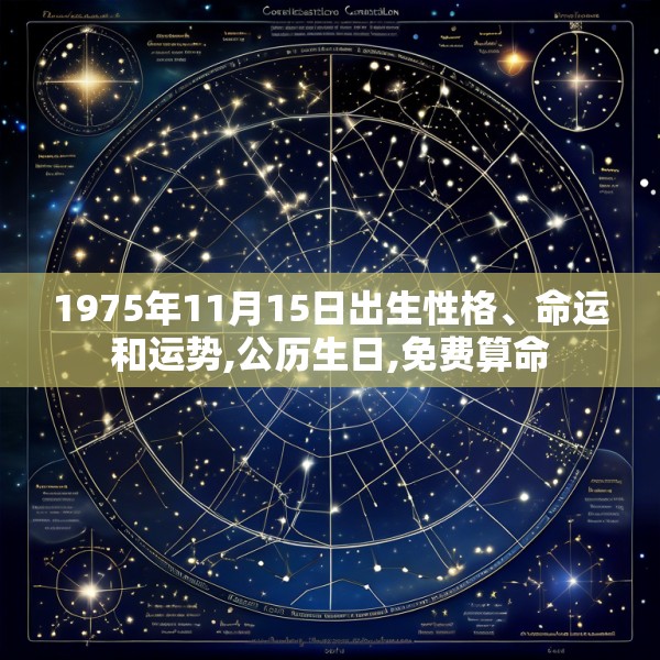 1975年11月15日出生性格、命运和运势,公历生日,免费算命