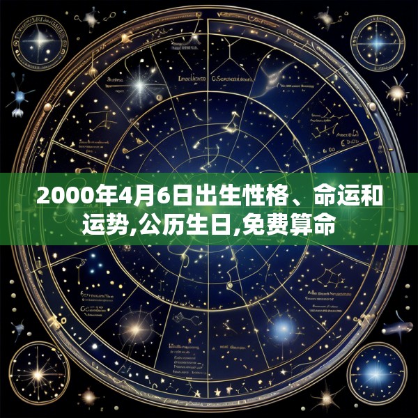 2000年4月6日出生性格、命运和运势,公历生日,免费算命