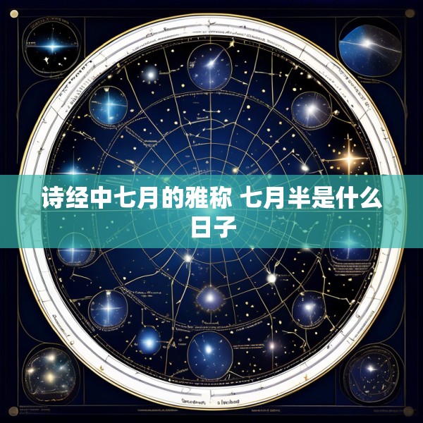 诗经中七月的雅称 七月半是什么日子