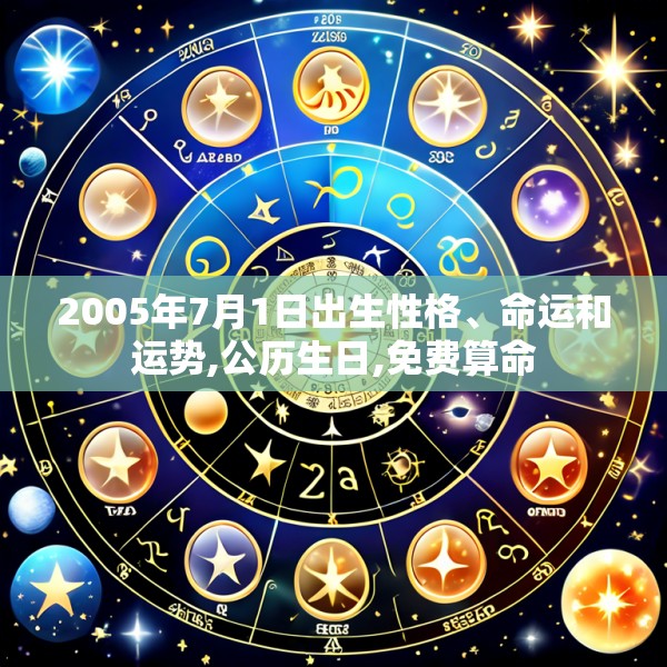 2005年7月1日出生性格、命运和运势,公历生日,免费算命