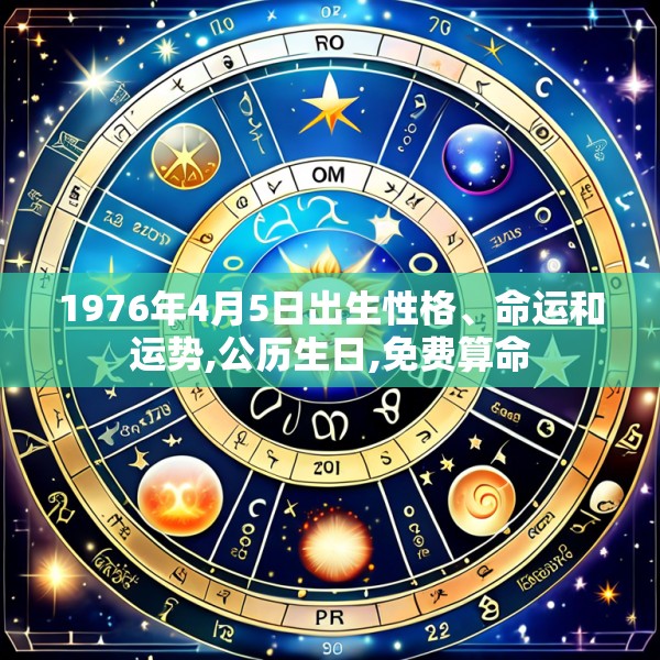 1976年4月5日出生性格、命运和运势,公历生日,免费算命