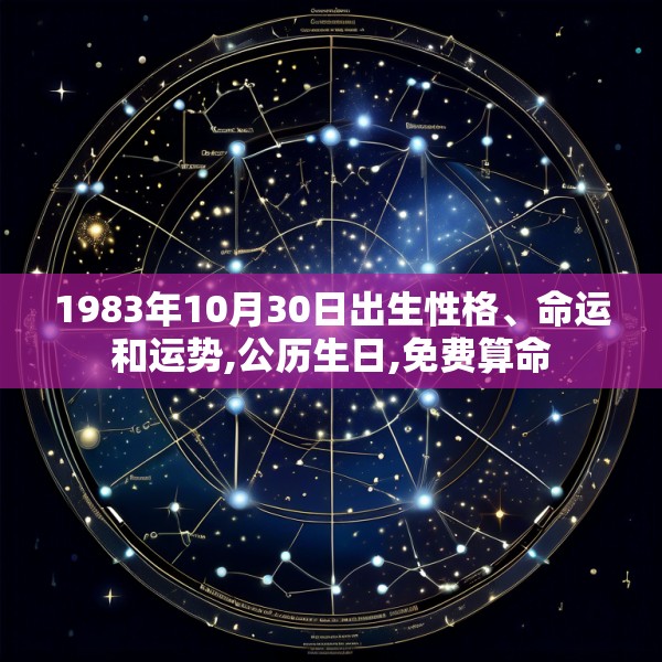 1983年10月30日出生性格、命运和运势,公历生日,免费算命
