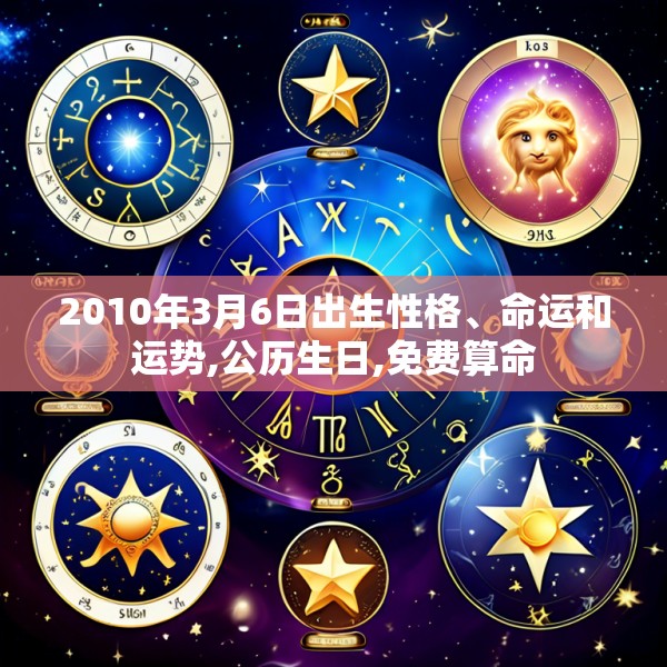 2010年3月6日出生性格、命运和运势,公历生日,免费算命