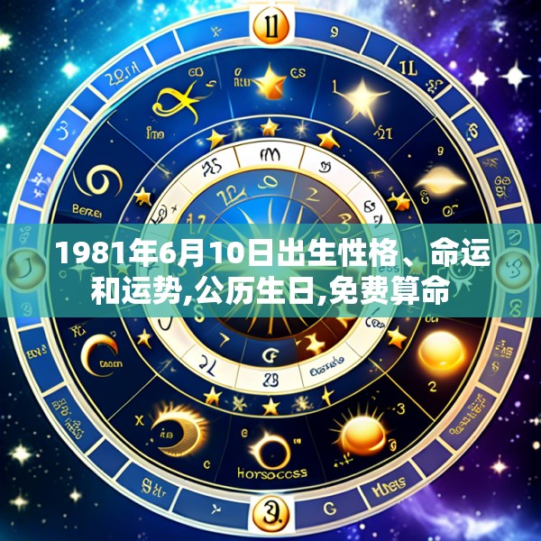 1981年6月10日出生性格、命运和运势,公历生日,免费算命