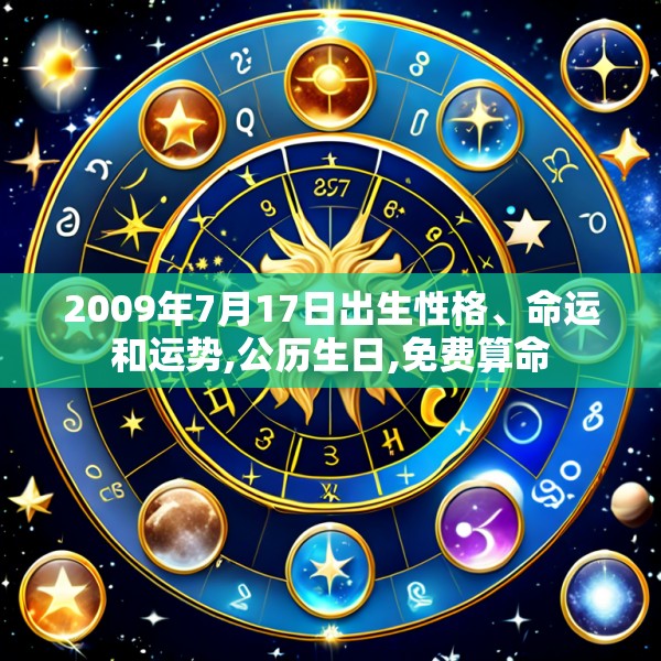 2009年7月17日出生性格、命运和运势,公历生日,免费算命