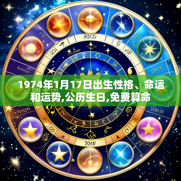 1974年1月17日出生性格、命运和运势,公历生日,免费算命