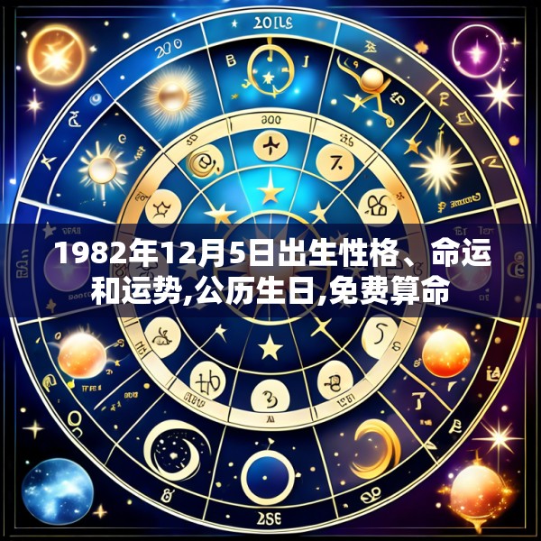 1982年12月5日出生性格、命运和运势,公历生日,免费算命