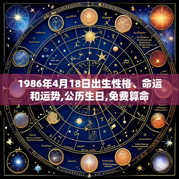 1986年4月18日出生性格、命运和运势,公历生日,免费算命