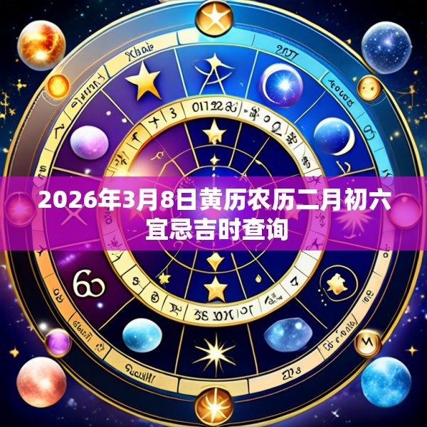2026年3月8日黄历农历二月初六 宜忌吉时查询