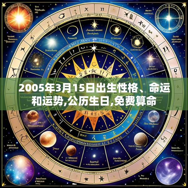 2005年3月15日出生性格、命运和运势,公历生日,免费算命