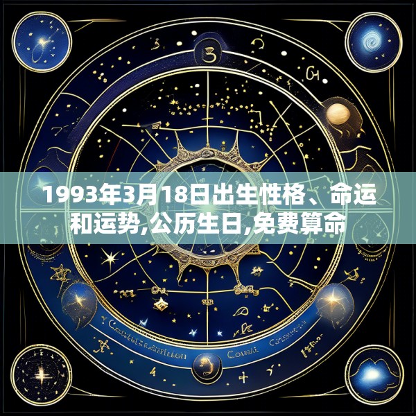1993年3月18日出生性格、命运和运势,公历生日,免费算命