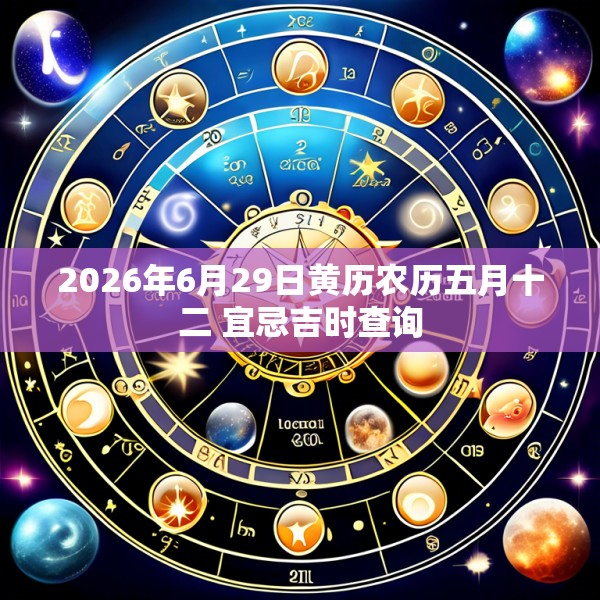 2026年6月29日黄历农历五月十二 宜忌吉时查询