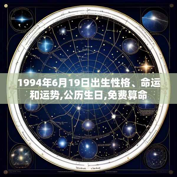 1994年6月19日出生性格、命运和运势,公历生日,免费算命
