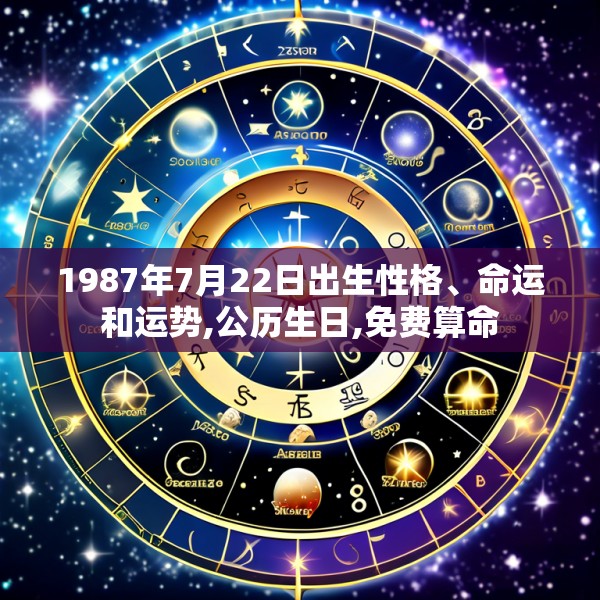 1987年7月22日出生性格、命运和运势,公历生日,免费算命