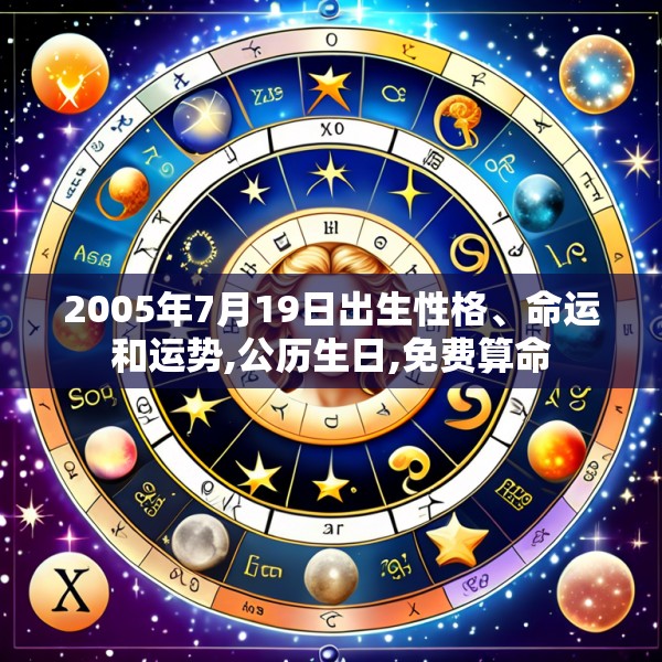 2005年7月19日出生性格、命运和运势,公历生日,免费算命