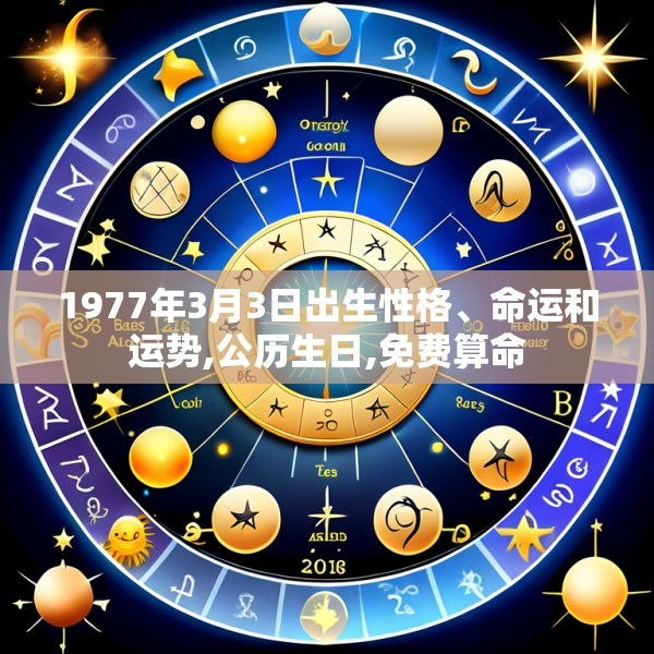1977年3月3日出生性格、命运和运势,公历生日,免费算命