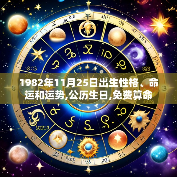 1982年11月25日出生性格、命运和运势,公历生日,免费算命