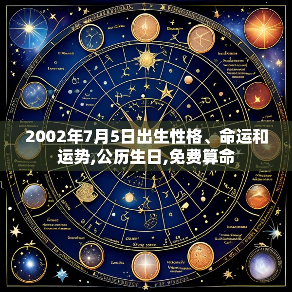 2002年7月5日出生性格、命运和运势,公历生日,免费算命