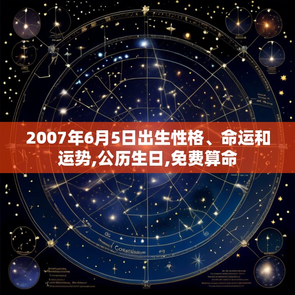 2007年6月5日出生性格、命运和运势,公历生日,免费算命