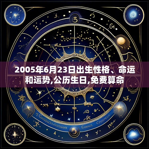2005年6月23日出生性格、命运和运势,公历生日,免费算命