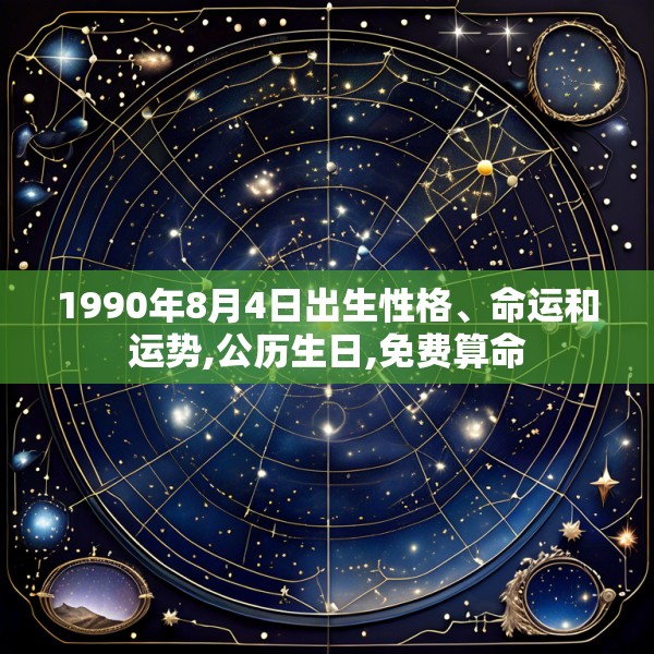 1990年8月4日出生性格、命运和运势,公历生日,免费算命