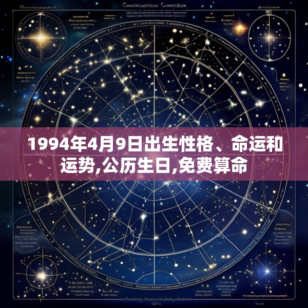 1994年4月9日出生性格、命运和运势,公历生日,免费算命