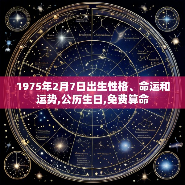 1975年2月7日出生性格、命运和运势,公历生日,免费算命