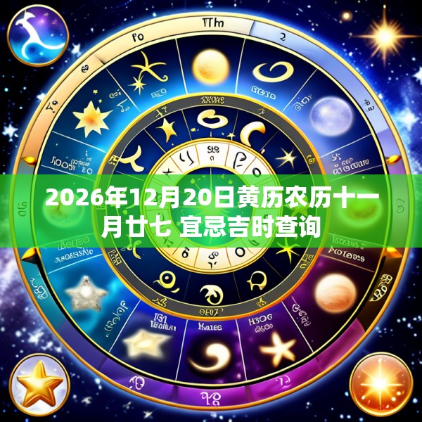2026年12月20日黄历农历十一月廿七 宜忌吉时查询